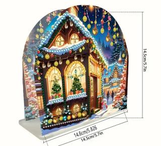 Preview: Diamond Painting  5D-Serviettenhalter-Weihnachtshaus